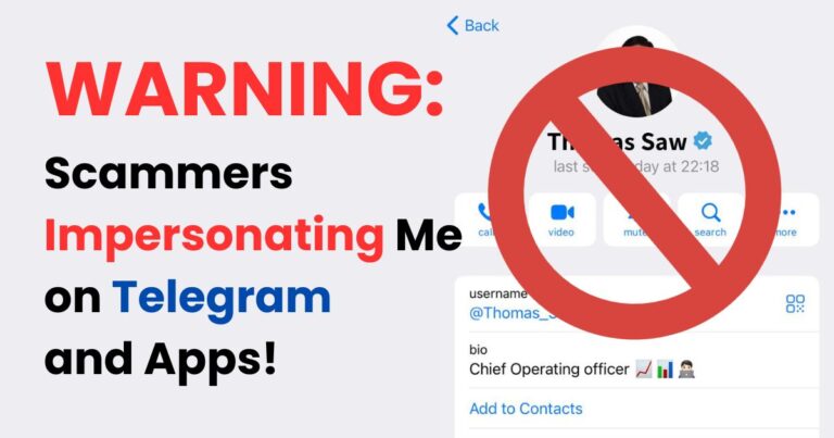 WARNING: Scammers Impersonating Me on Telegram and Apps!